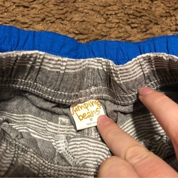 3T Boys Shorts Bundle Cat & Jack Jumping Beans Gray Striped Blue Lot Black - Picture 6 of 7